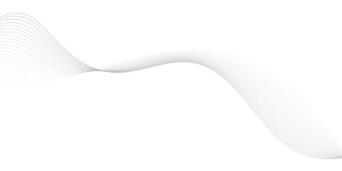 abstract Grey wave line background on white background.	