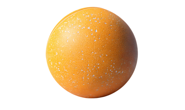 Orange sphere with speckled texture