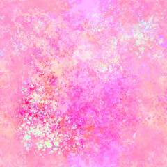 Multicolored transparent shapeless painterly strokes Abstract blurry painted seamless pattern in spring gentle pink, peach, magenta, white tones Grunge effect Grainy multicolor background
