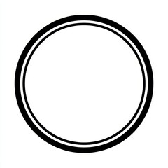 Circular Outline Concept: Set of Round Hollow Frames for Creative Design Uses