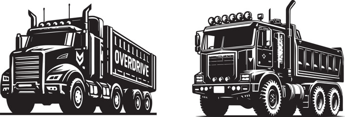 Overdrive Ox Truck Vector Illustration – Mighty Powerhouse Built for Speed and Strength