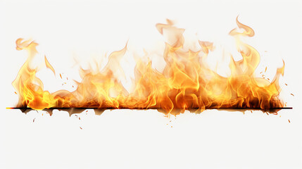 Horizontal Flame Banner Fire Texture Burning Design Element