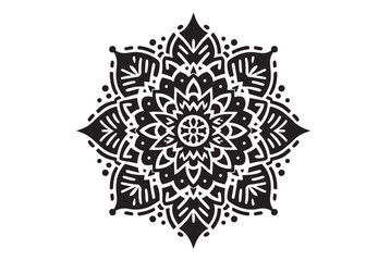 vector silhouette of a black mandala vector logo silhouette, mandala logo icon silhouette vector, mandala floral design silhouette vector, a black and white mandala silhouette design icon logo vector 