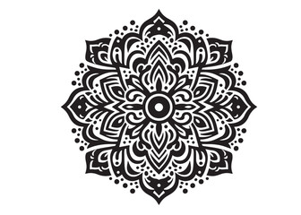 vector silhouette of a black mandala vector logo silhouette, mandala logo icon silhouette vector, mandala floral design silhouette vector, a black and white mandala silhouette design icon logo vector 
