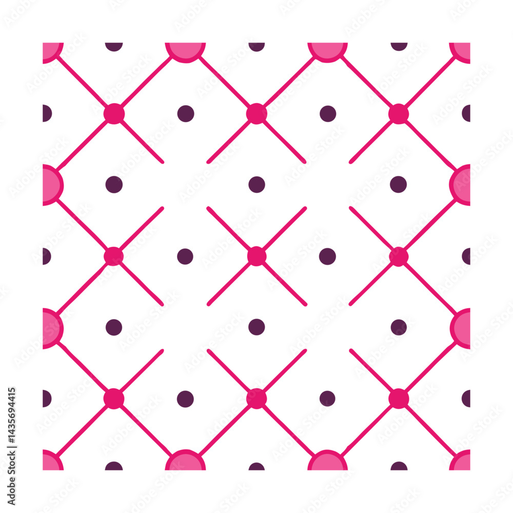 Poster geometric dot and line pattern with evenly spaced elements