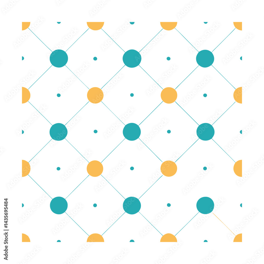 Poster geometric dot and line pattern with evenly spaced elements