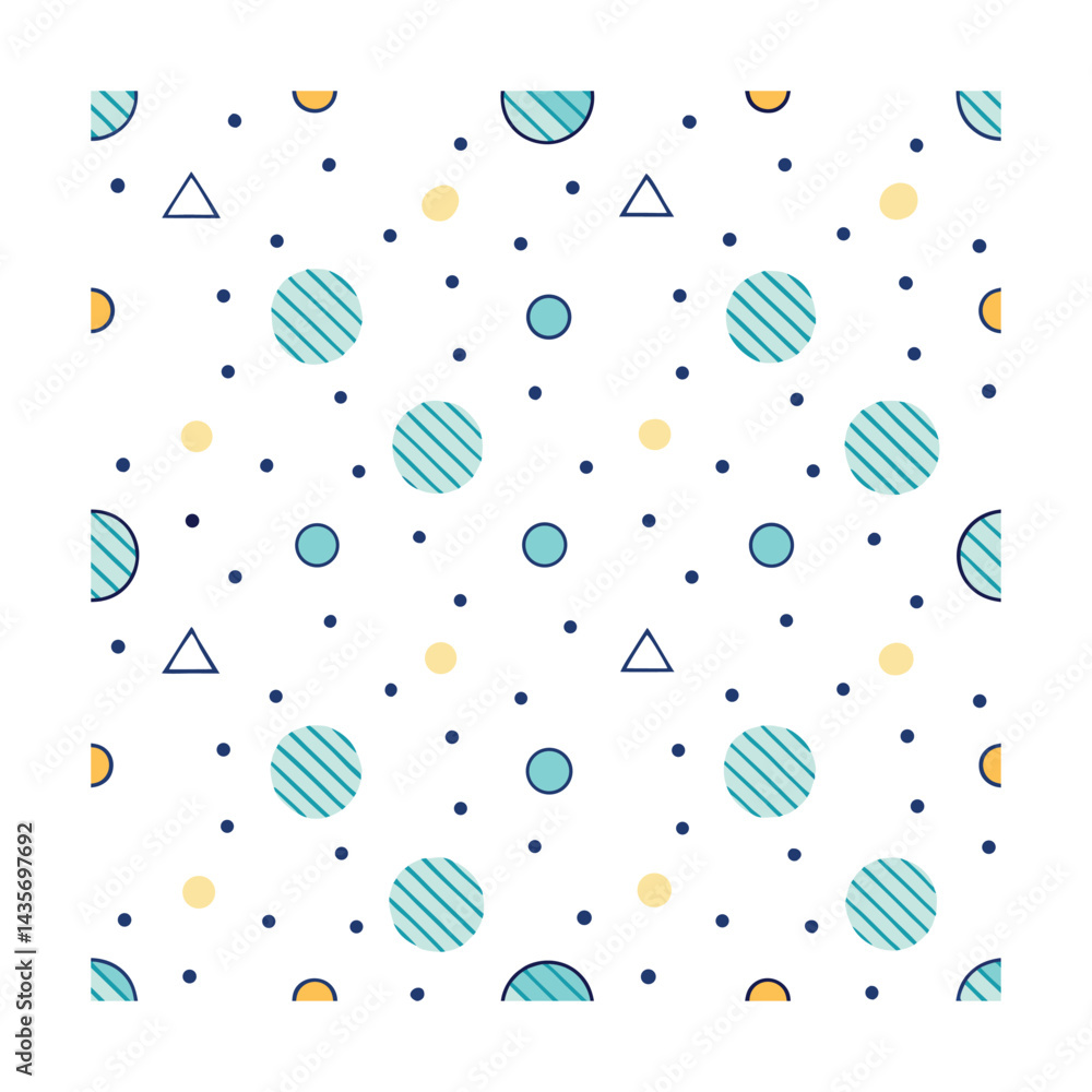 Poster geometric dot and line pattern with evenly spaced elements