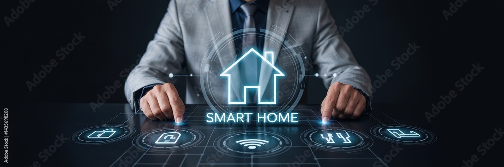 Poster interactive user interface for smart home technology