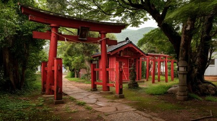 Motonosumi Inari Shrine's Majestic Torii Gates in Yamaguchi: A Red Wooden Tribute to Shinto Faith and Architecture