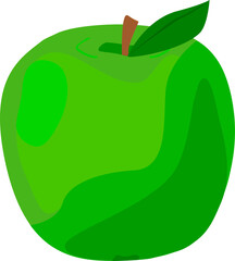 green apple vector illustration