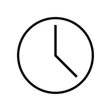 Time clock icon, time symbol vector