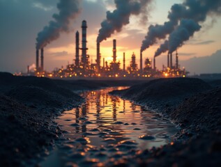 Industrial Sunset Glow