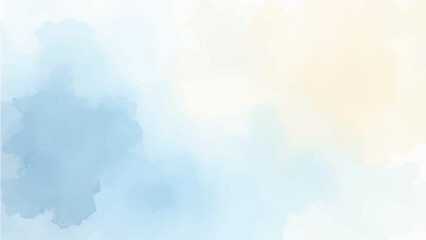 Light sky blue and white color shade. Brown sepia beige nude gray white abstract watercolor pattern. Elegant art background. Paper brush stain splash. Blank template design