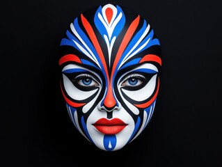 Fototapeta premium Colorful Mask Face Art