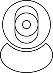 Security camera vector icon. cctv symbol