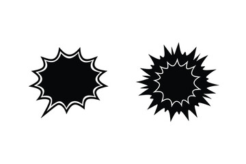 Two Black Comic Style Speech Bubbles On A White Background Vector Design