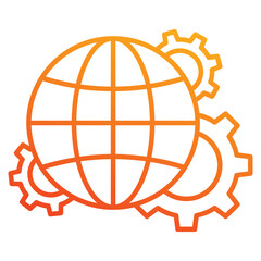 Obraz premium Global Management icon
