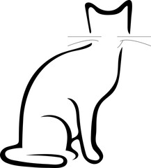 Cat logo design vector