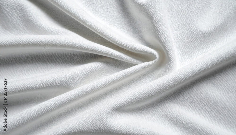 Poster fabric detail close-up textile studio image capture soft white material overhead perspective visual 