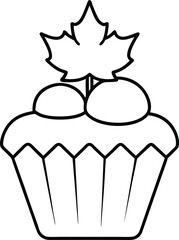 vector illustration of a cupcake