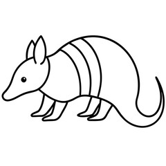 Stylized Armadillo Outline Design