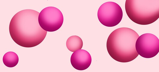arrière-plan abstrait avec boulles de couleur rose en 3D 