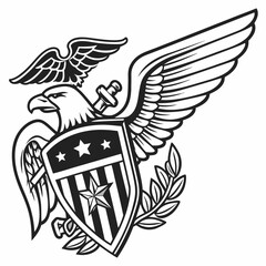 Military Badge Icon
Printable Design Patriotic Digital Art for Shirts, Posters, and Crafts
