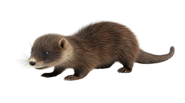 Realistic 3D Mink Fur Clipart Element for Design Projects and Illustrations