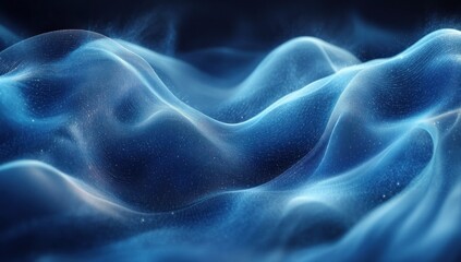 Fototapeta premium Fluid, ethereal, digital waves of blue light.