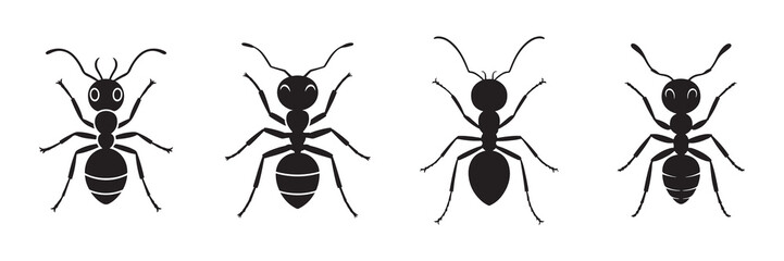 Set of ant vector icon. Ant icon. Ant collection symbol set. Vector illustration eps 10