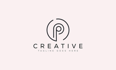 Obraz premium Letter OP logo design template vector illustration