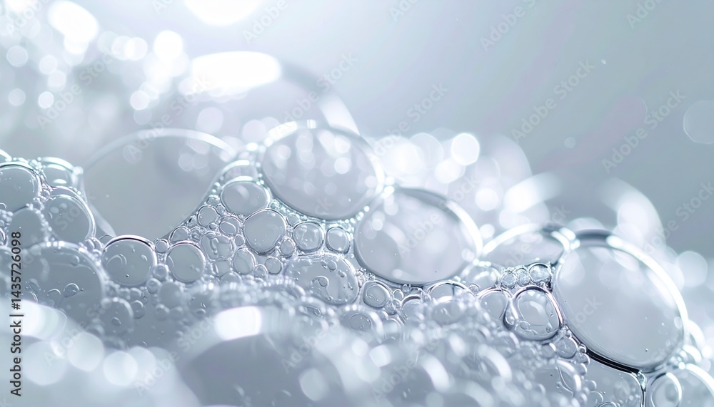 Poster bubbling water effect abstract background digital art clean environment close-up view visual reflect
