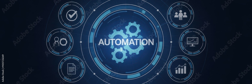 Poster interactive graphic of process automation