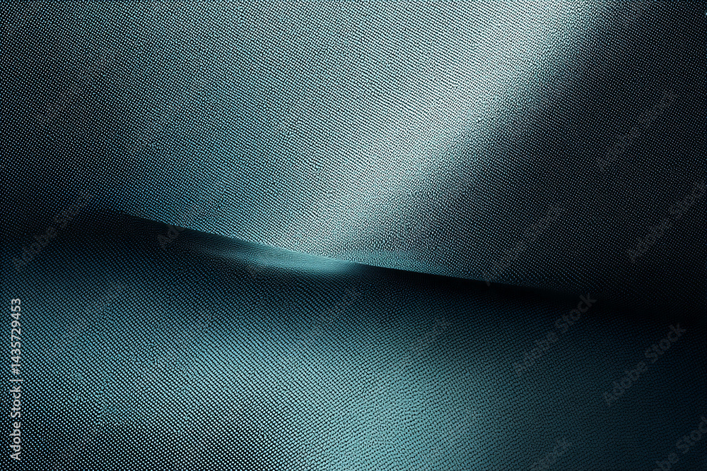 Poster Teal textured fabric surface with subtle folds, showcasing a sophisticated and smooth appearance ideal for backgrounds or design projects