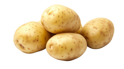 Fresh Potatoes Isolated on White Background for Culinary Designs and Food Concepts