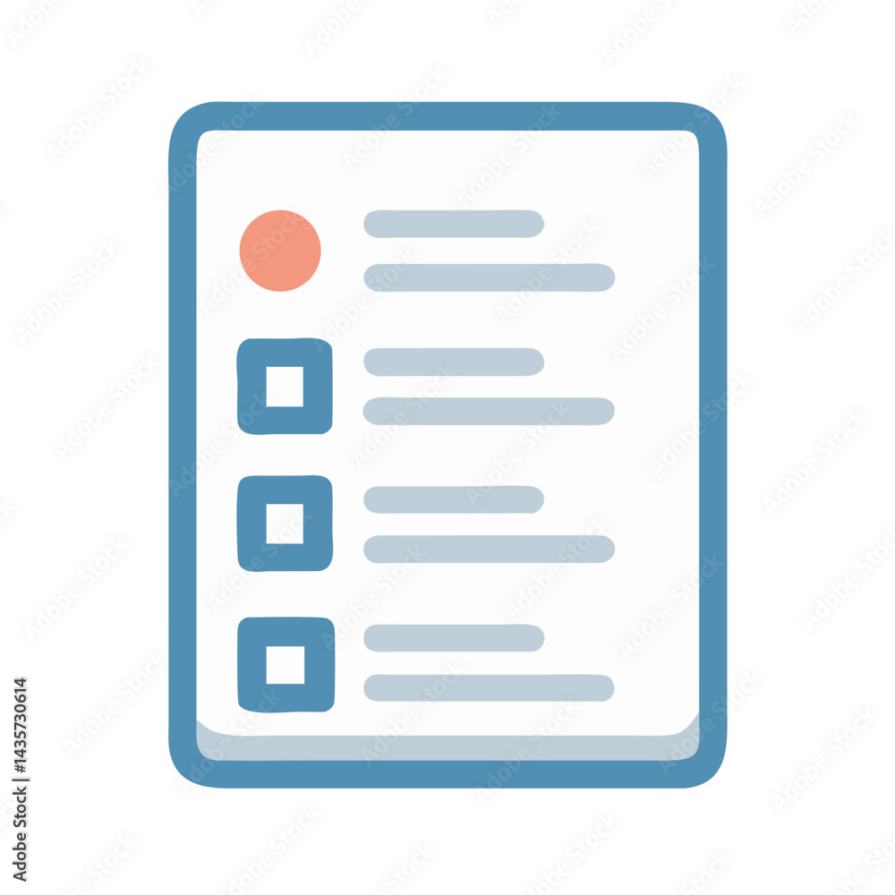 Poster modern checklist illustration for to-do lists and task management