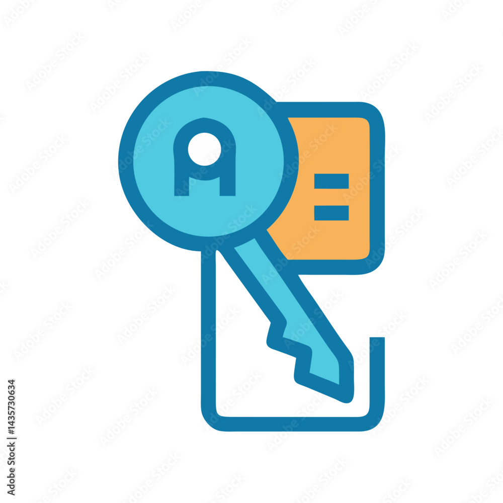 Poster blue key card access system for secure entry design