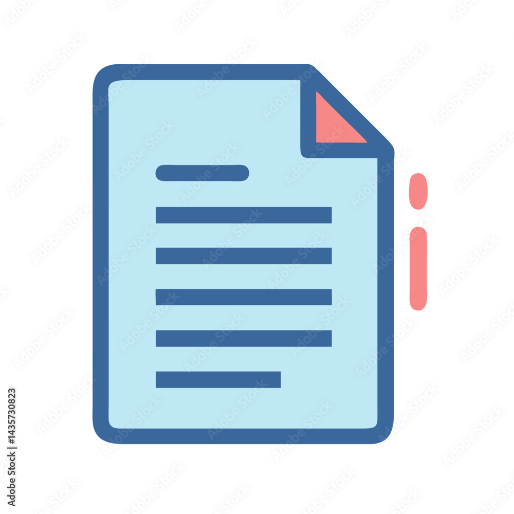 Poster simple document icon with content for web and app