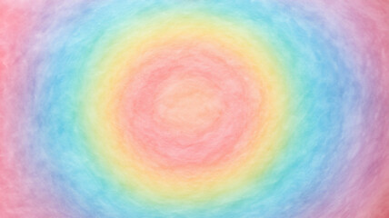 Obraz premium ふわふわ綿菓子風レインボーカラー背景/Fluffy Cotton Candy Style Rainbow Background Generative AI