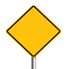yellow road sign