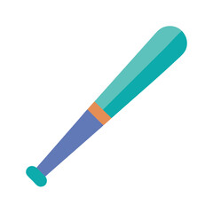 Stylized cartoon baseball bat vector on black background.