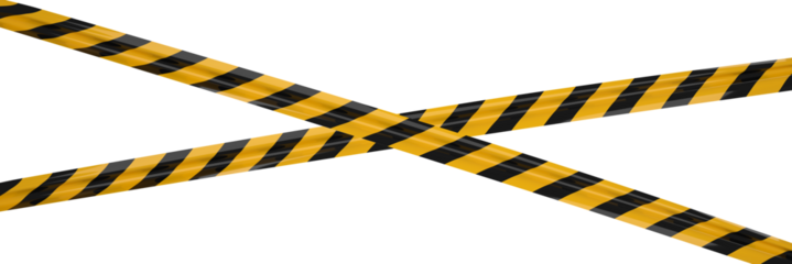 caution tape on white background