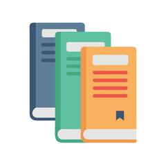 Three colorful books standing upright on a black backdrop © MD KAOSAR JAHID