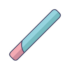Cartoon nail file illustration against black background for design