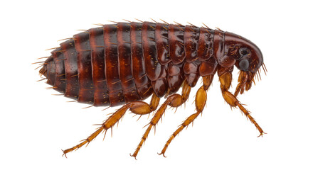 Isolated Close-up of a Flea