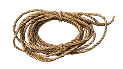 Professional Lasso Rope Isolated on Transparent or White Background for Creative Projects