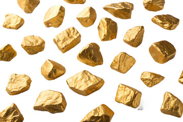 Golden Nuggets with Metallic Shine