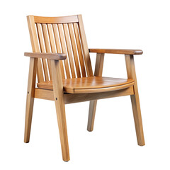 wooden chair isolated on white