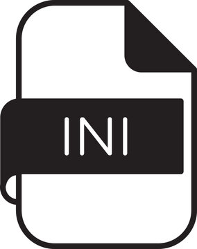INI file format vector icon stock illustration