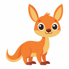Cute Kangaroo Vector Illustration – Adorable Cartoon Animal Artwork for Fun Wildlife Designs

